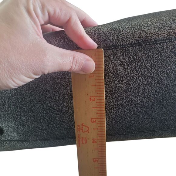 Coach Nolita Satchel Purse Handbag Metallic Pebbled Leather Gunmetal Gray READ - Picture 7 of 12